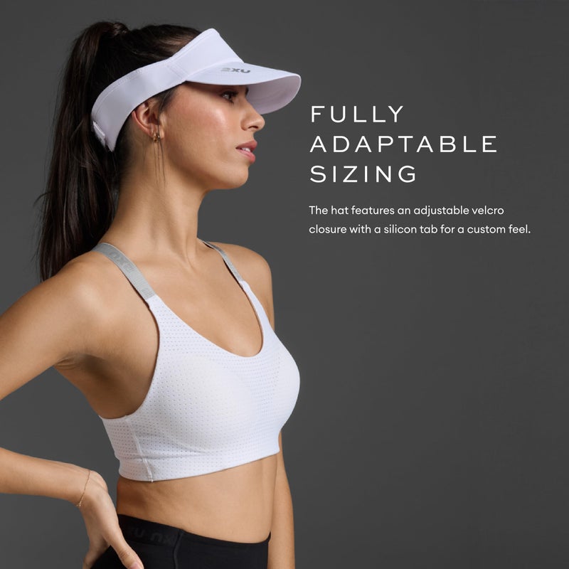 2XU Unisex Run Visor One Size fits All White - Image 5